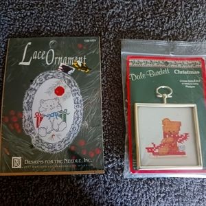 Cross Stitch Kits Lot of Two Christmas Ornaments New in Package